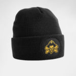 Zimná čiapka Piratlogo Čierná so zlatým logom OneSize